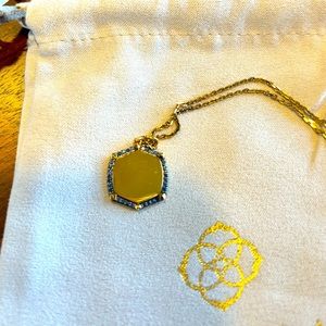 Kendra Scott Davis 18k Gold Vermeil Luxe Charm in Blue Sapphire